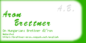 aron brettner business card